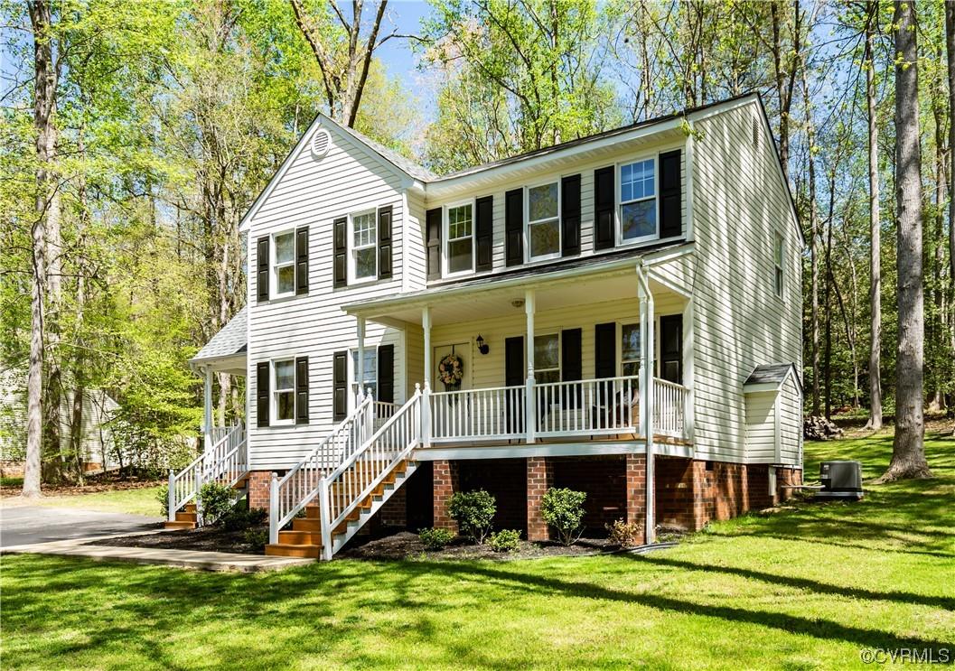 Back on market at no fault of seller. This stunning colonial on 3/4 acre is turn-key ready, upgraded and renovated. 2 front porches and paved 5-car driveway.  Front to back living room w/fireplace is inviting & spacious. Double doors to deck. Beautiful kitchen with granite counter tops, glass backsplash, stainless range, refrigerator, dishwasher, wine cooler and loads of cabinets.  Formal Dining. Powder room. Utility room. Primary bedroom has spacious walk-in closet and elegant private bath.  2 more bedrooms on second floor.  
New upgrades: Dimensional roof. First floor HVAC. Paved driveway. Bathrooms- toilets, tub, vanities, tile.  Exterior doors. Kitchen (cabinets, granite counter tops, backsplash, appliances, center island & beverage cooler). All interior & exterior lighting. Baseboards, hardware & shoe molding. Primary bath with decorative tile accent wall with vanity, lighting  & mirrors to match. Base boards, hardware and shoe molding. Water heater. Both front porches replaced. Fresh paint throughout. Newer 2nd floor HVAC. All new landscaping with expanded back yard. Avoid new construction prices & the wait!